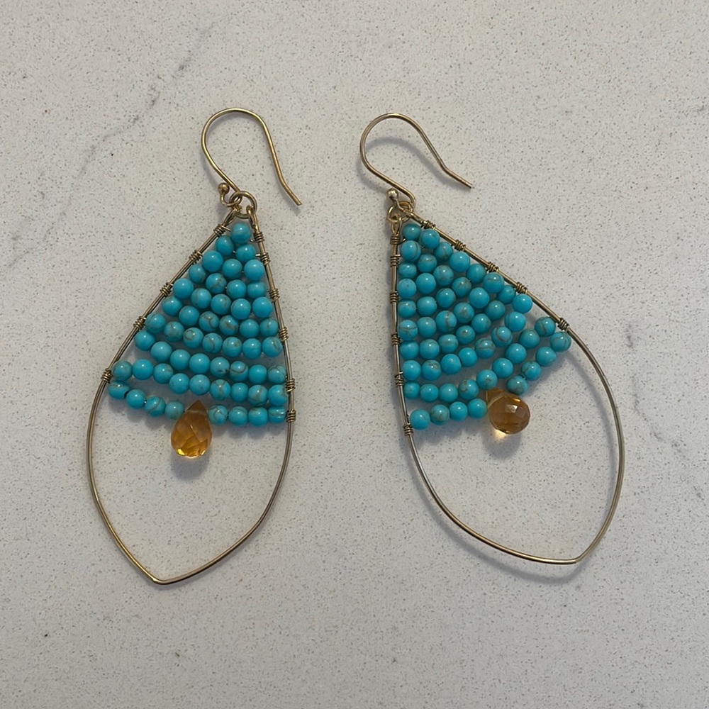 Anthropologie Turquoise Earrings